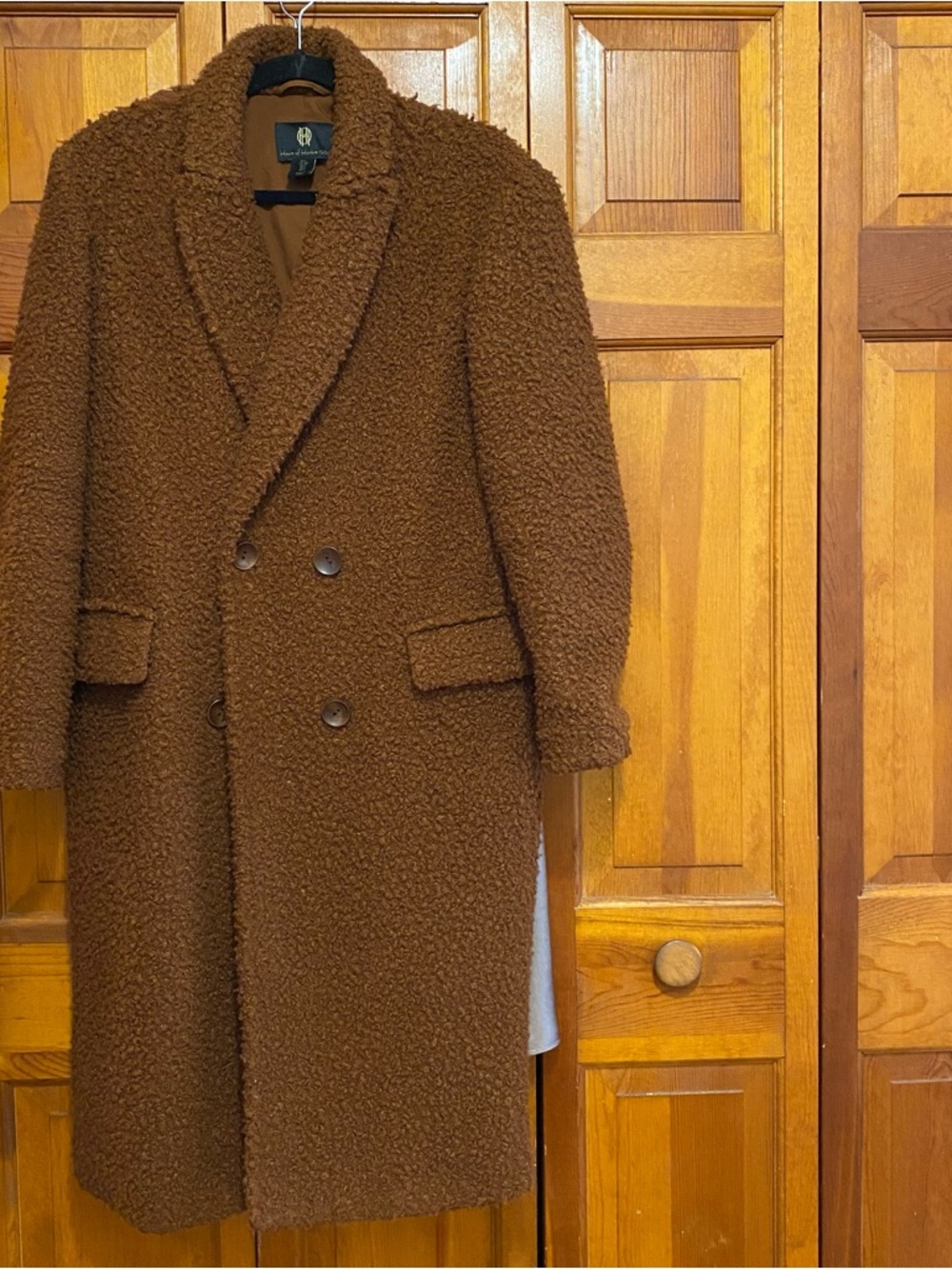 House of Harlow 1960 Women’s Brown Teddy Pea Coat